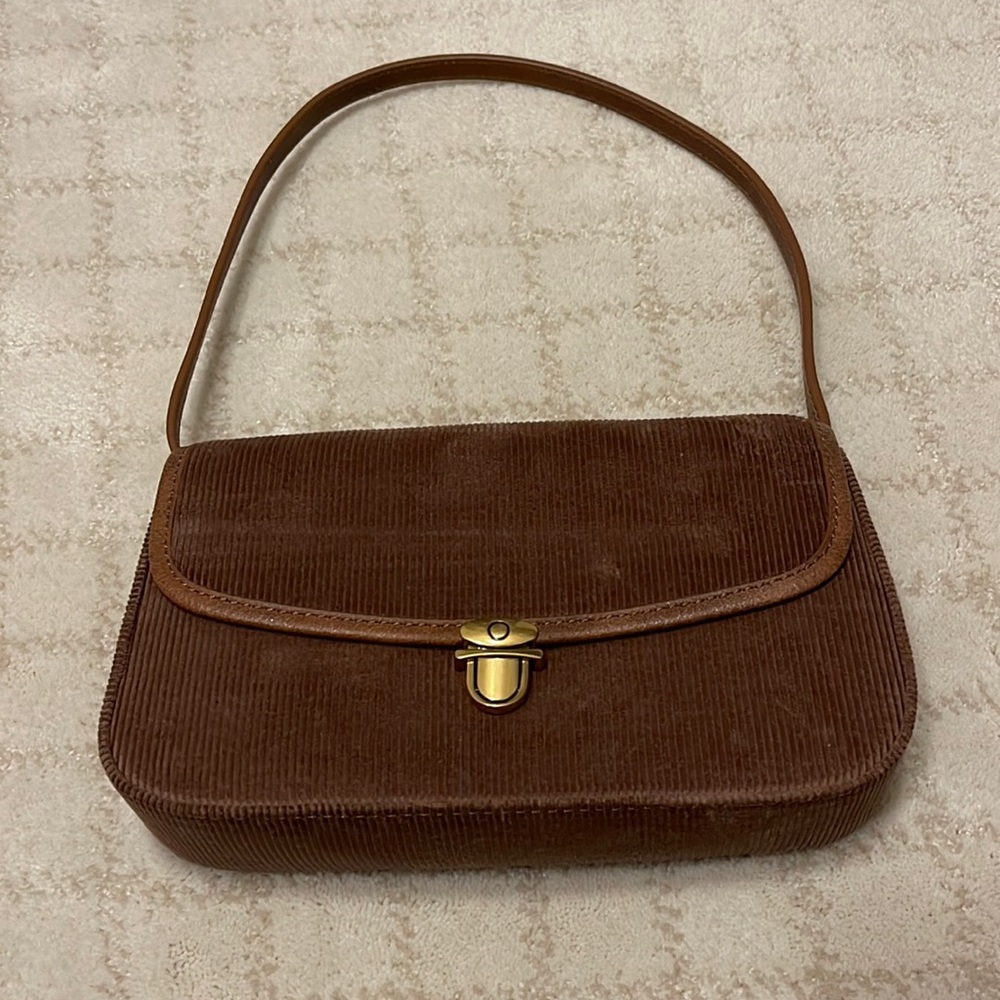 Brandy Melville Brown Corduroy Shoulder Bag